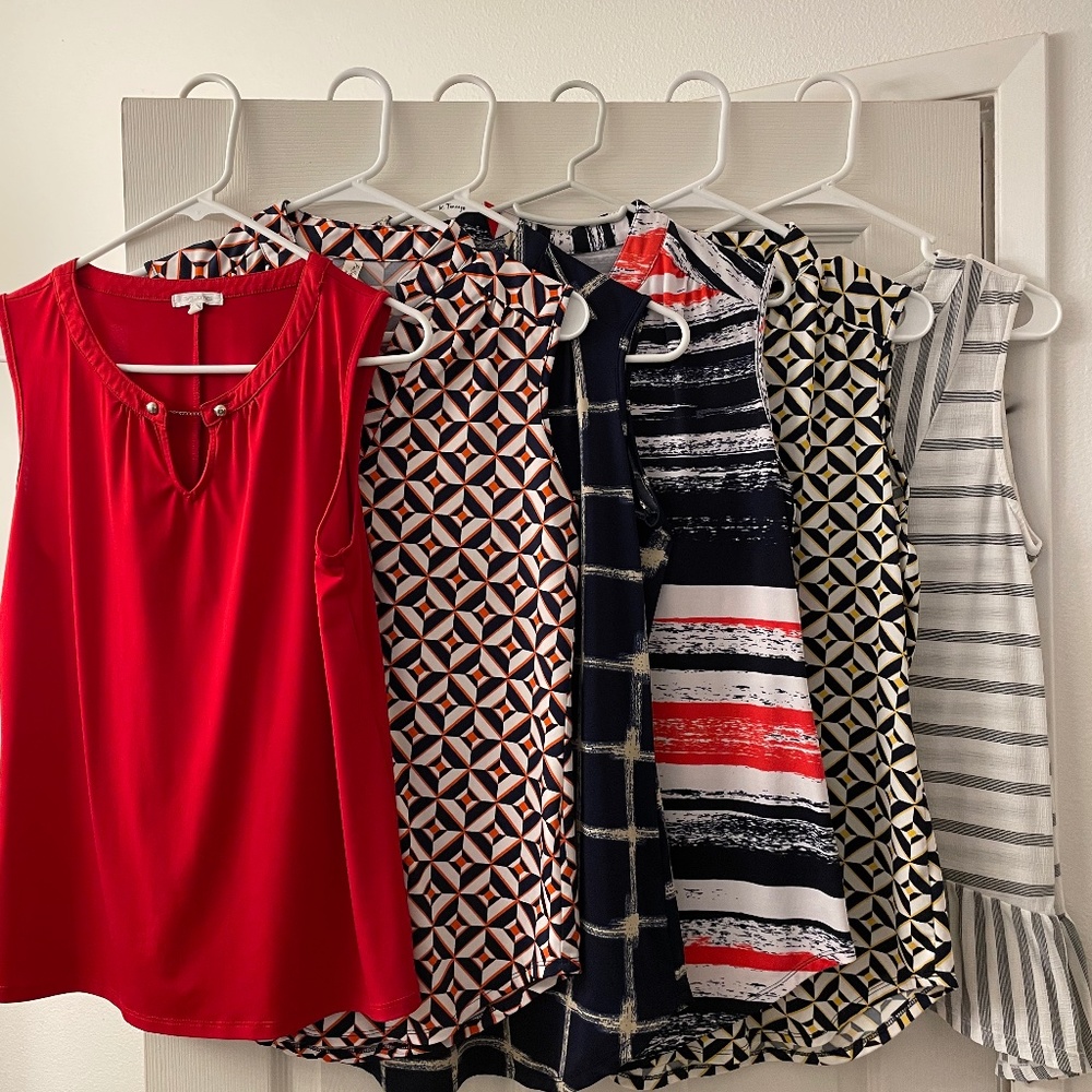 GUC Bundle of 6 Tops, 4 Perception , 2 Ana James, Medium